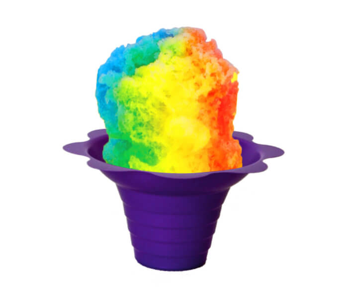 Small Shaved Ice Snow Cone Flower Cups (4 OZ) 250ML