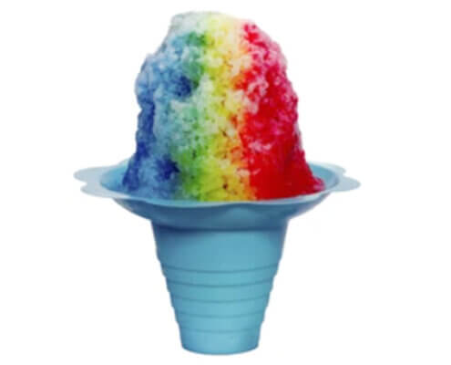 8oz Snow Cone Shave Ice Flower Plastic Cup