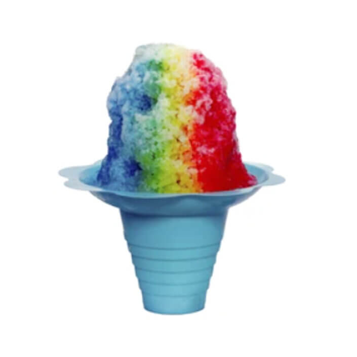 8oz Snow Cone Shave Ice Flower Plastic Cup