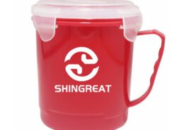 Food Grade Plastic Microwave Soup Bowl with Airtight Lid