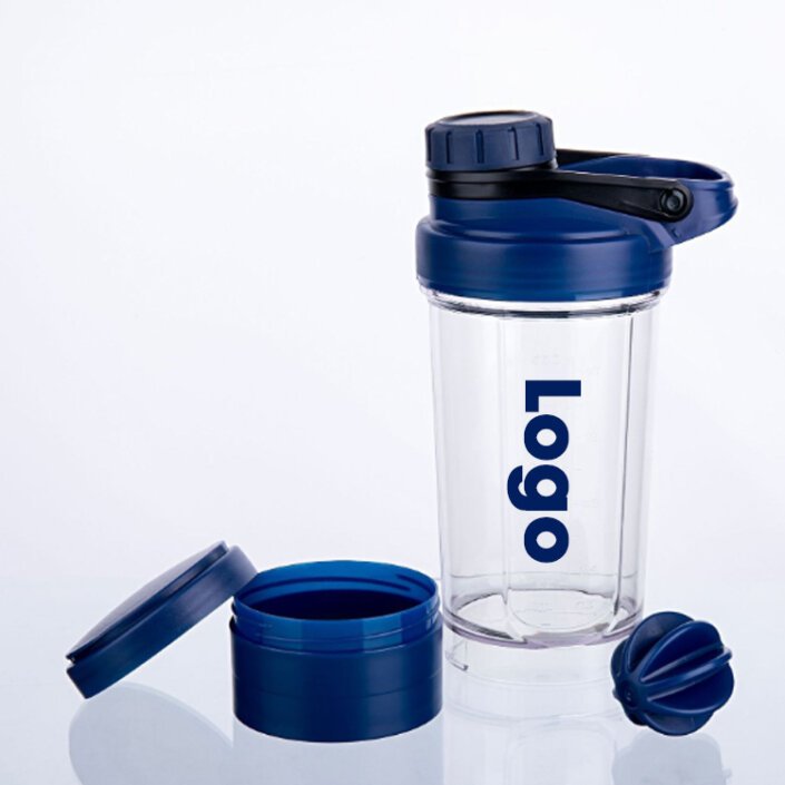 500ML BPA Free Plastic Protein Shaker Bottle with Mixing Ball Custom Logo Gym Shaker Cup with Box