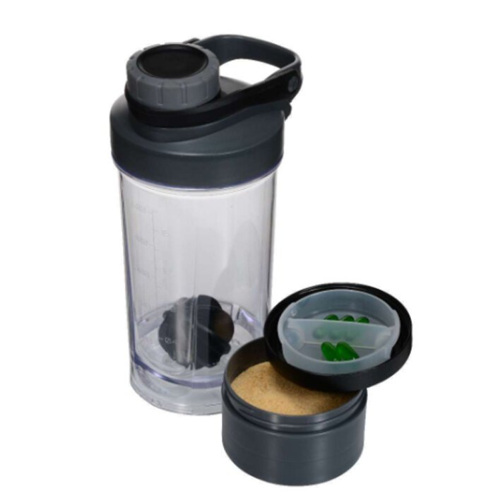 500ML BPA Free Plastic Protein Shaker Bottle with Mixing Ball Custom Logo Gym Shaker Cup with Box