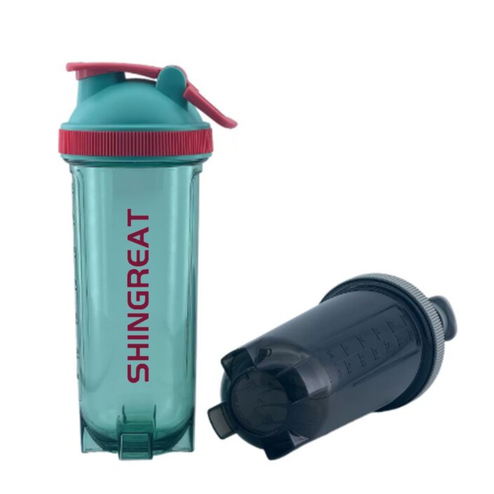 700ML BPA Free Plastic Protein Shaker Bottle with Mixing Ball for Gym Supplements