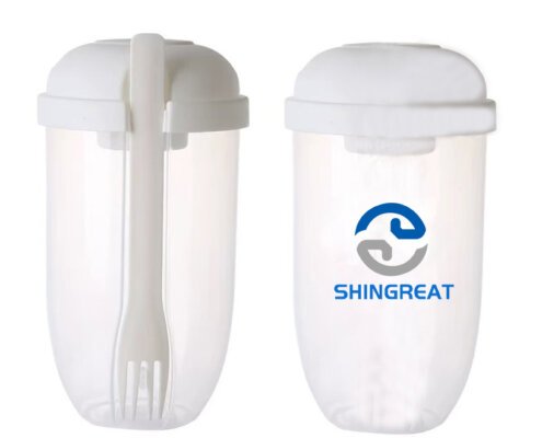 Salad Shaker Cup BPA Free Plastic Salad Mixing Container